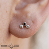 Trio - 14K Gold Threadless/Threaded - piercing - zone.com