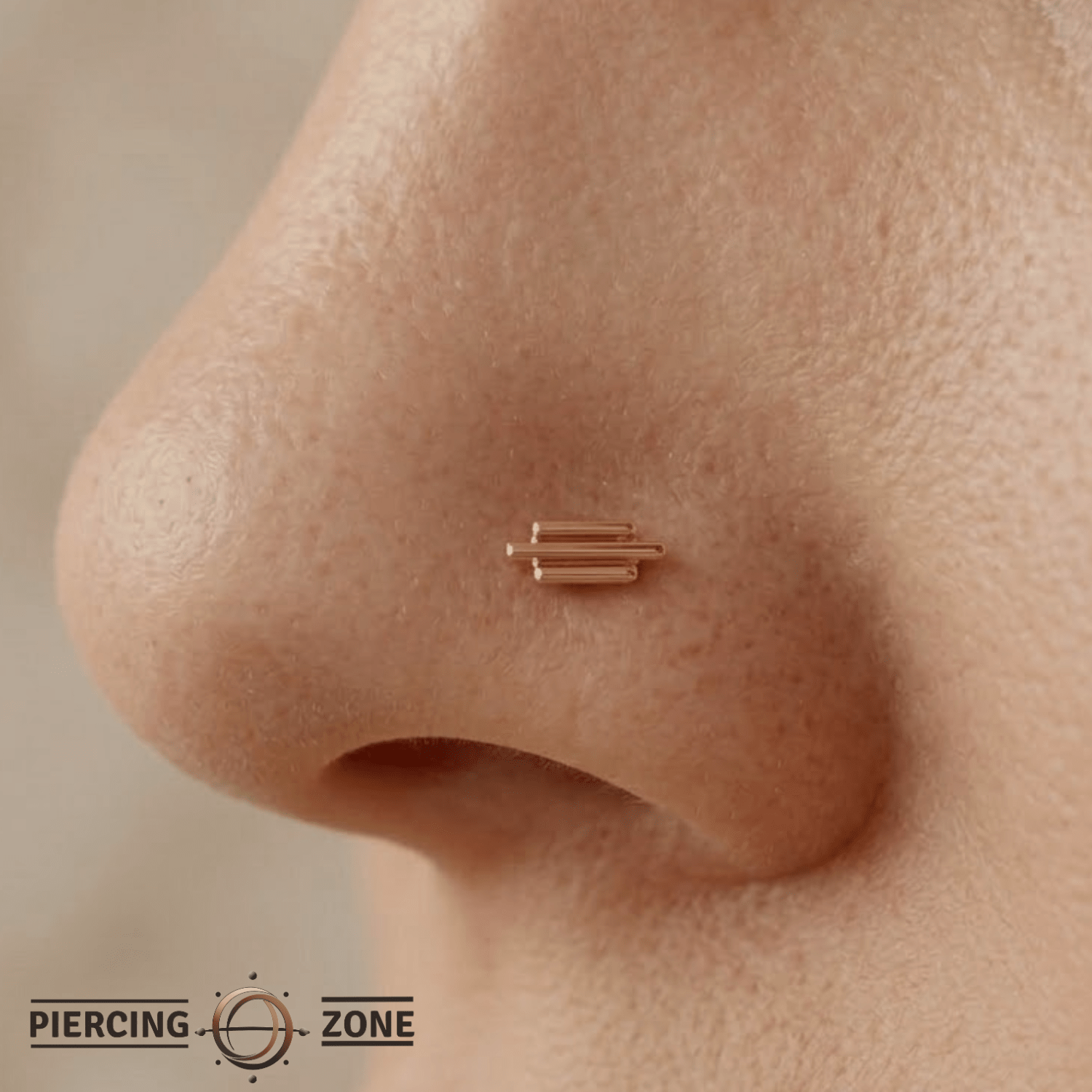 Triple Rod – 14K Gold Threadless Pin - piercing - zone.com