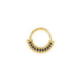 Triple - Sided Clicker - 14K/18K Gold Gem Clicker Ring - piercing - zone.com
