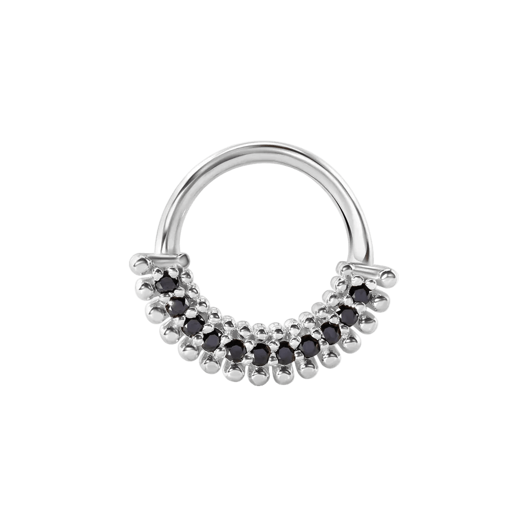 Triple - Sided Clicker - 14K/18K Gold Gem Clicker Ring - piercing - zone.com