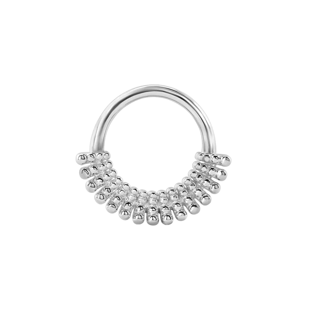 Triple - Sided Clicker - 14K/18K Gold Gem Clicker Ring - piercing - zone.com