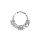 Triple - Sided Clicker - 14K/18K Gold Gem Clicker Ring - piercing - zone.com