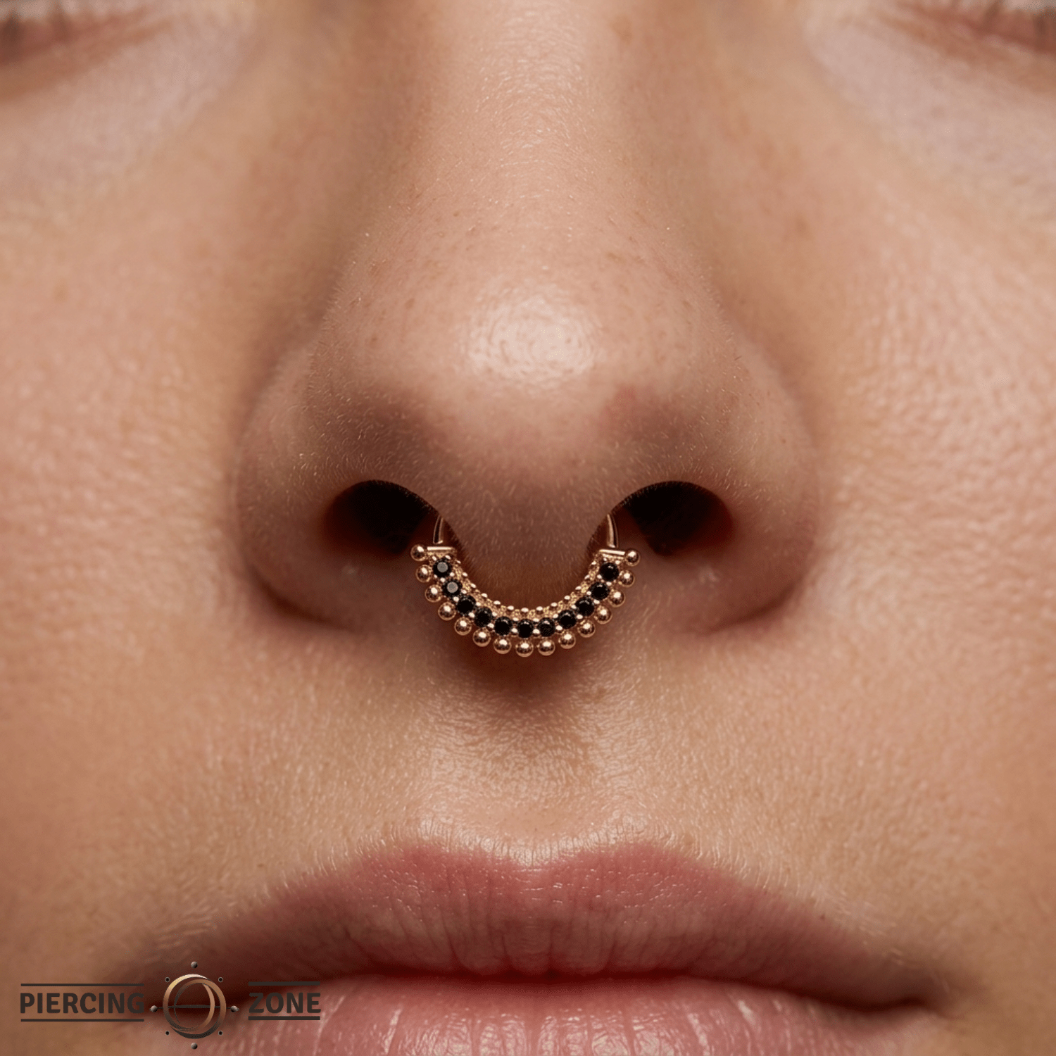 Triple - Sided Clicker - 14K/18K Gold Gem Clicker Ring - piercing - zone.com