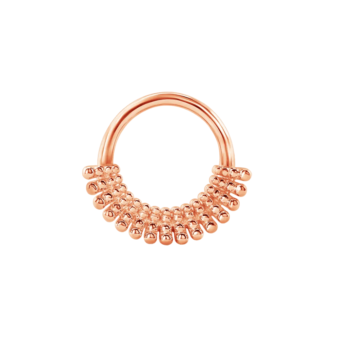 Triple - Sided Clicker - 14K/18K Gold Gem Clicker Ring - piercing - zone.com