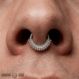Triple - Sided Clicker - 14K/18K Gold Gem Clicker Ring - piercing - zone.com