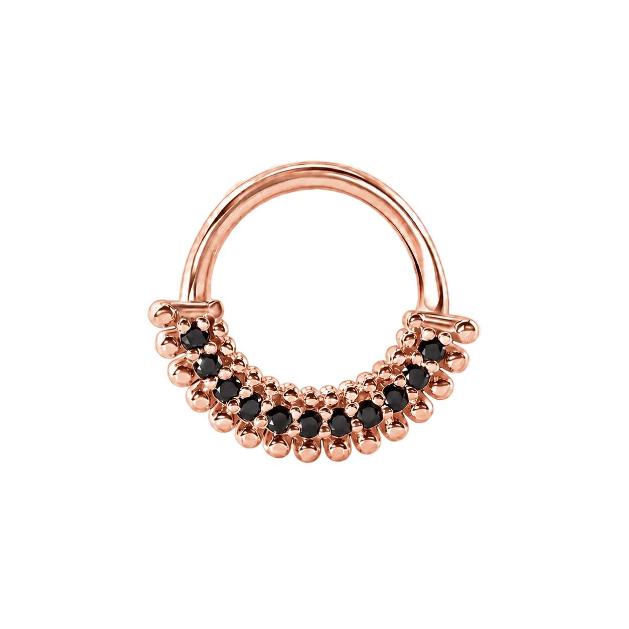 Triple-Sided Clicker - 14K/18K Gold Gem Clicker Ring - piercing-zone.com