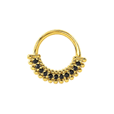 Triple-Sided Clicker - 14K/18K Gold Gem Clicker Ring - piercing-zone.com