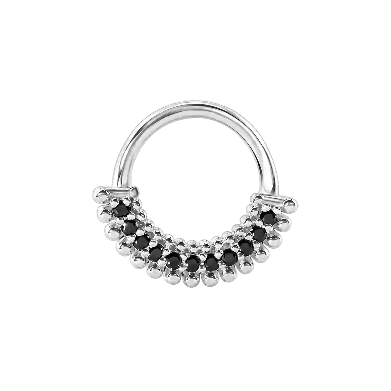 Triple-Sided Clicker - 14K/18K Gold Gem Clicker Ring - piercing-zone.com