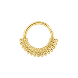 Triple - Sided Clicker - 14K/18K Gold Gem Clicker Ring - piercing - zone.com