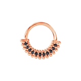 Triple - Sided Clicker - 14K/18K Gold Gem Clicker Ring - piercing - zone.com