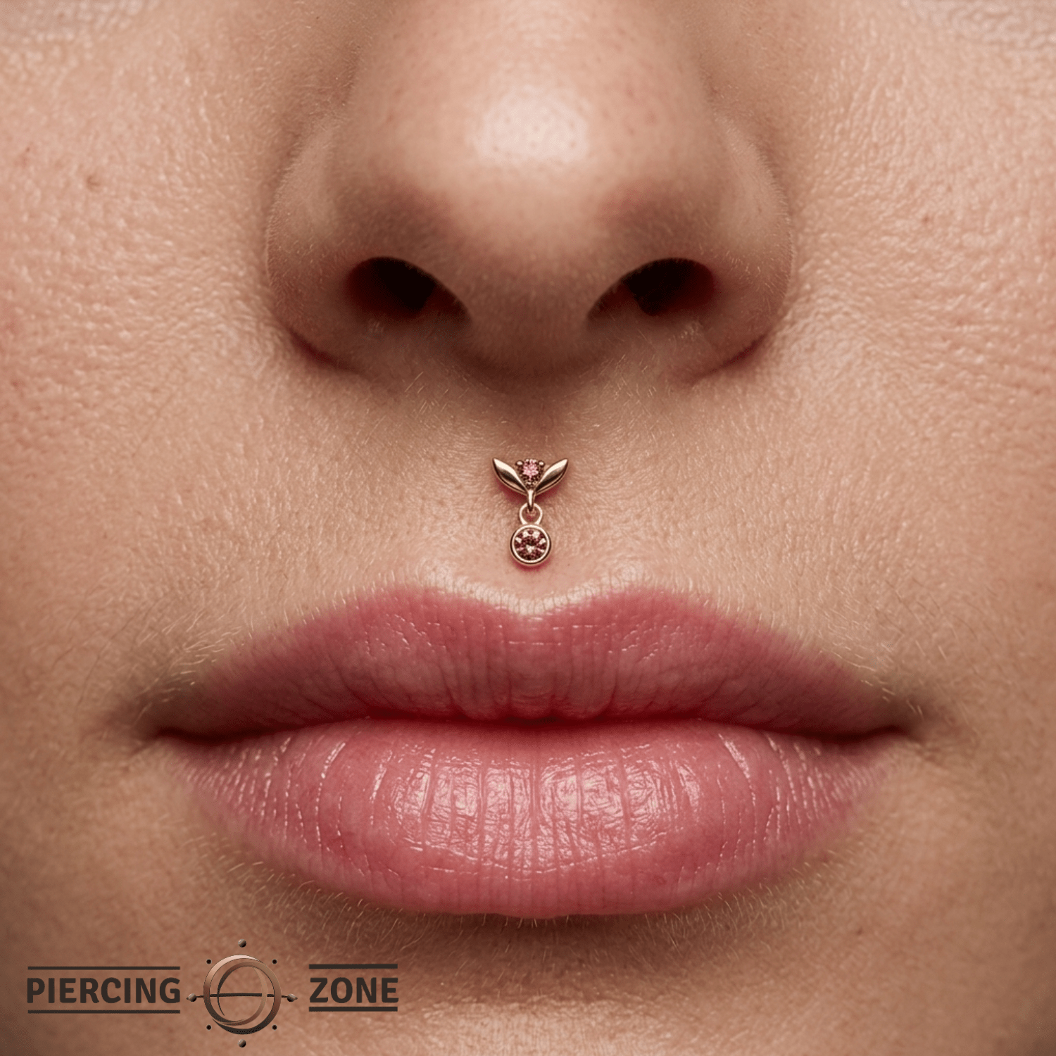 Tulip Dangle Bezel – 14K Gold Threadless/Threaded End - piercing - zone.com