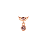 Tulip Dangle Bezel – 14K Gold Threadless/Threaded End - piercing-zone.com