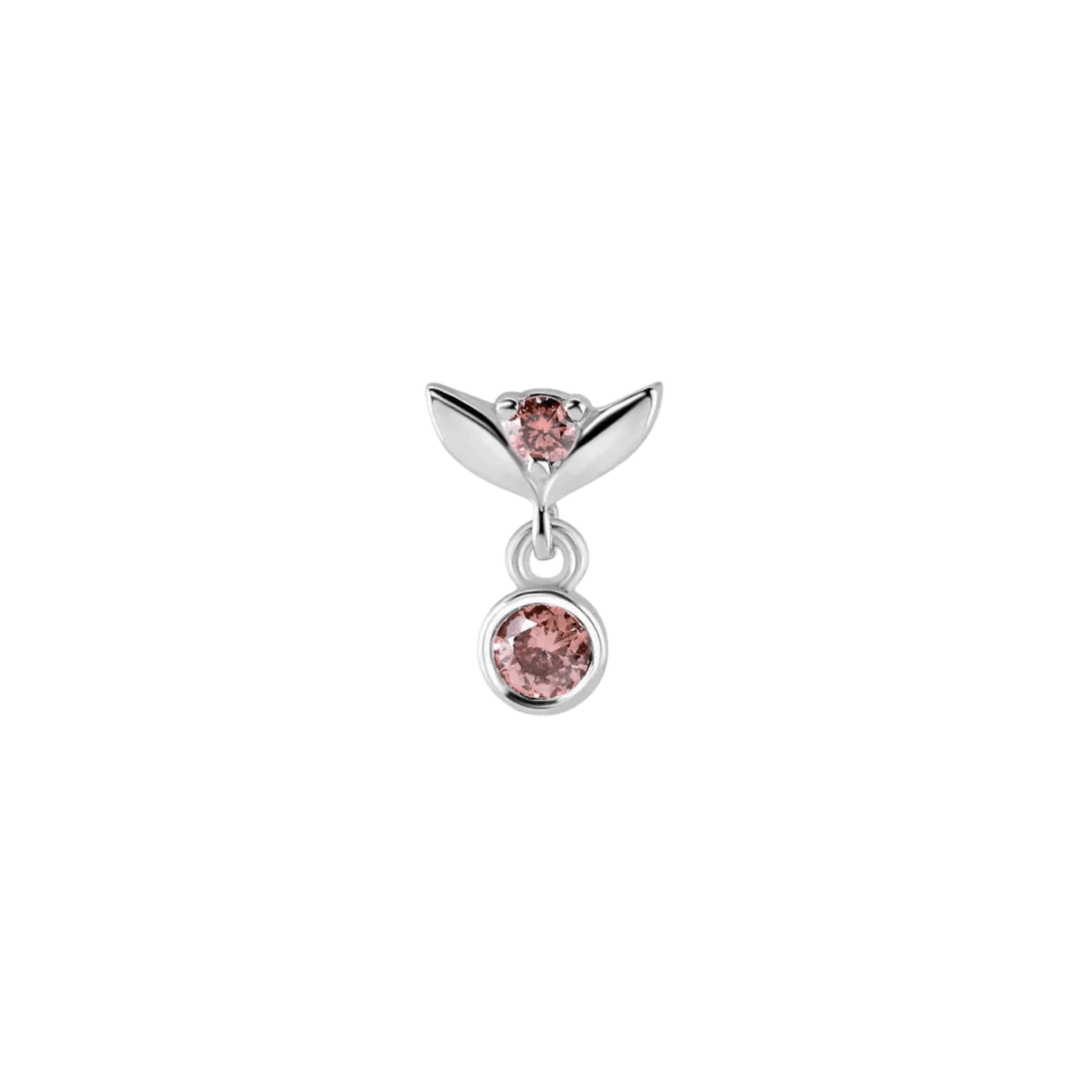 Tulip Dangle Bezel – 14K Gold Threadless/Threaded End - piercing-zone.com