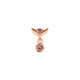 Tulip Dangle Bezel – 14K Gold Threadless/Threaded End - piercing - zone.com