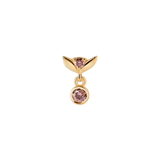 Tulip Dangle Bezel – 14K Gold Threadless/Threaded End - piercing - zone.com