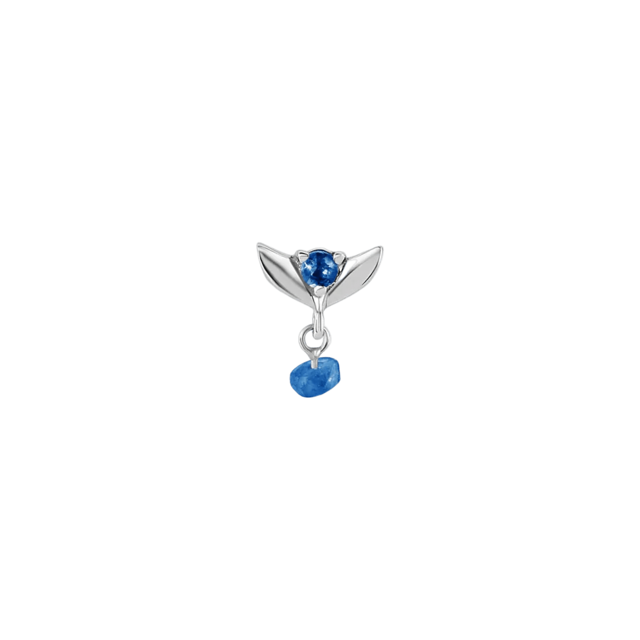 Tulip Dangle Raw Gem – 14K Gold Threadless/Threaded End - piercing-zone.com