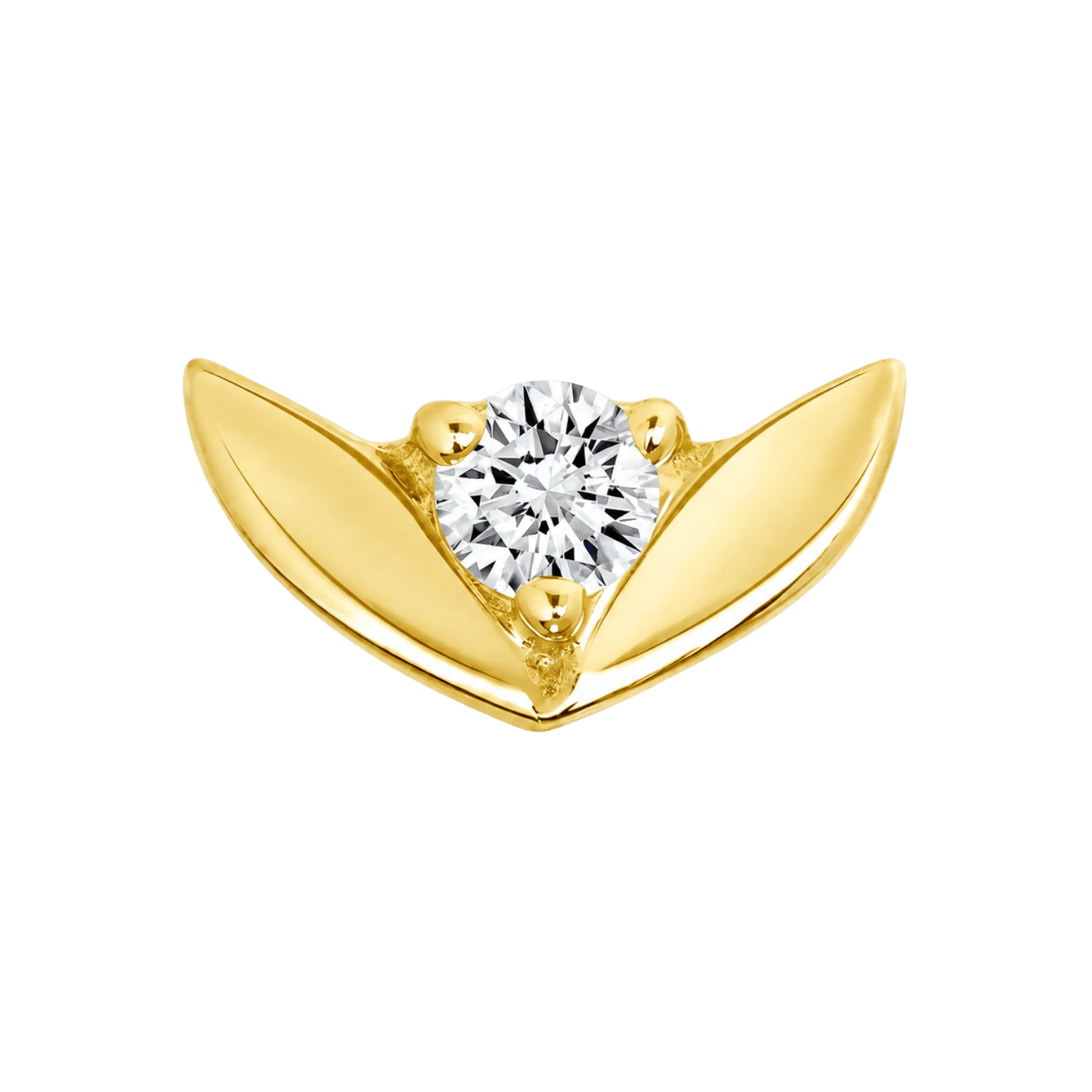 Tulip – 14K Gold Threadless/Threaded End - piercing-zone.com