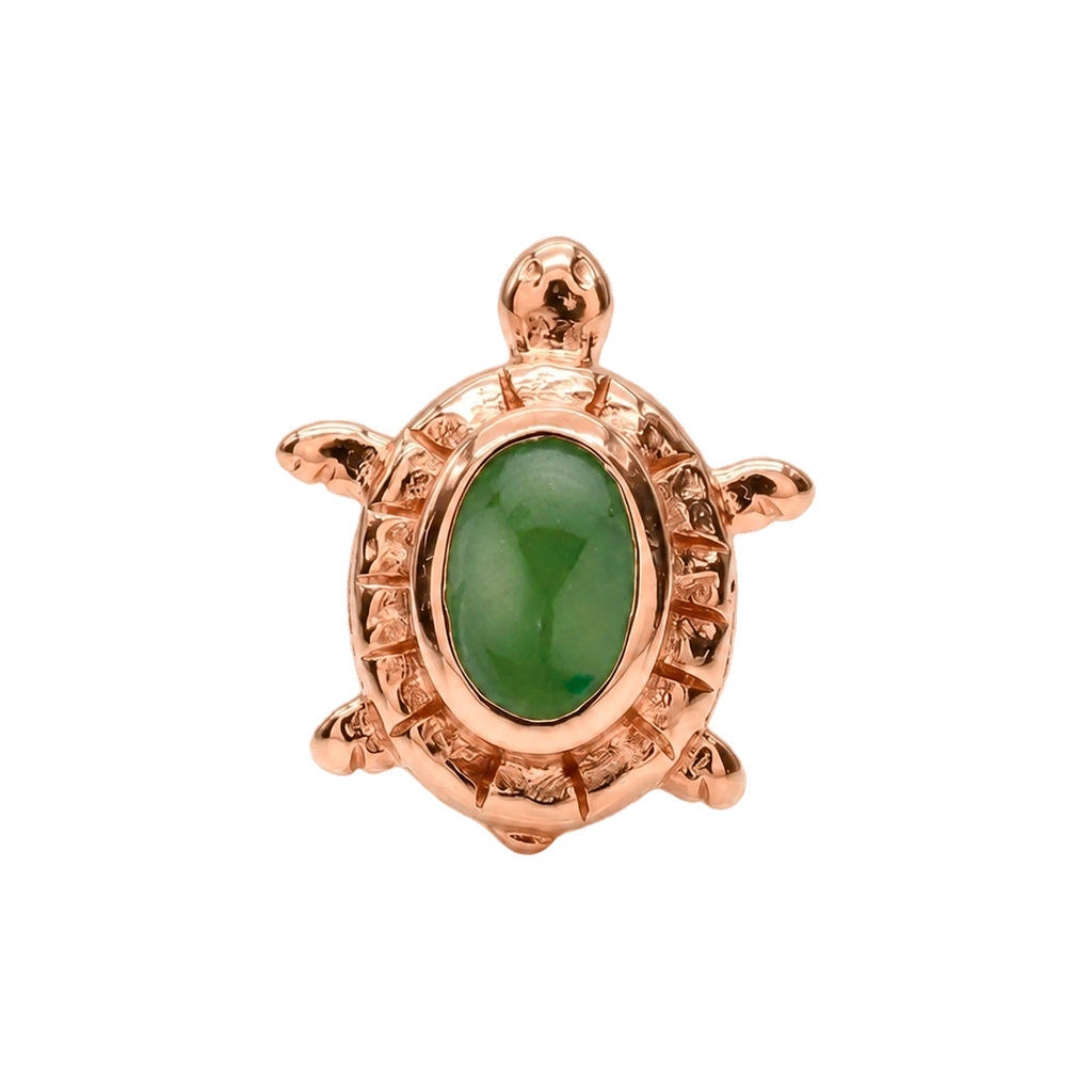 Turtle – 14K Gold Threadless/Threaded End