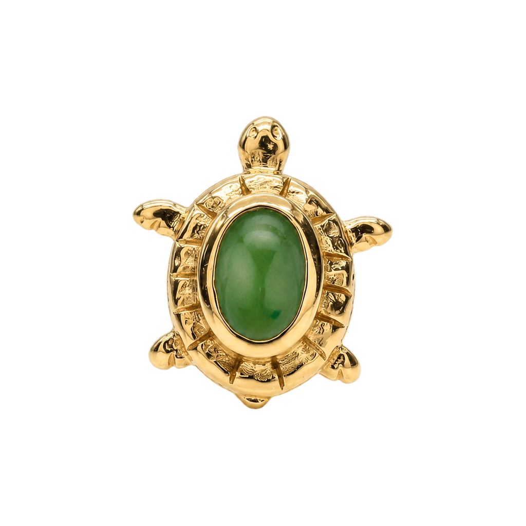 Turtle – 14K Gold Threadless/Threaded End