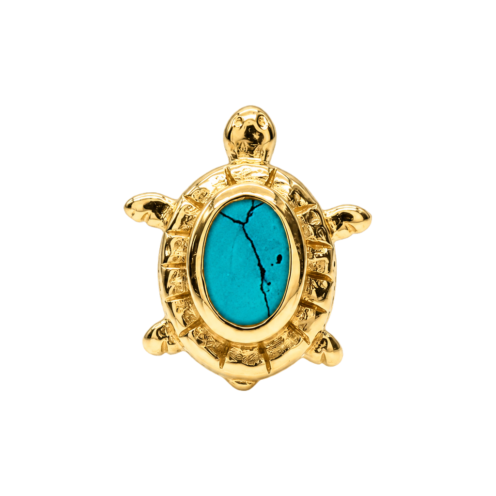 Turtle – 14K Gold Threadless/Threaded End