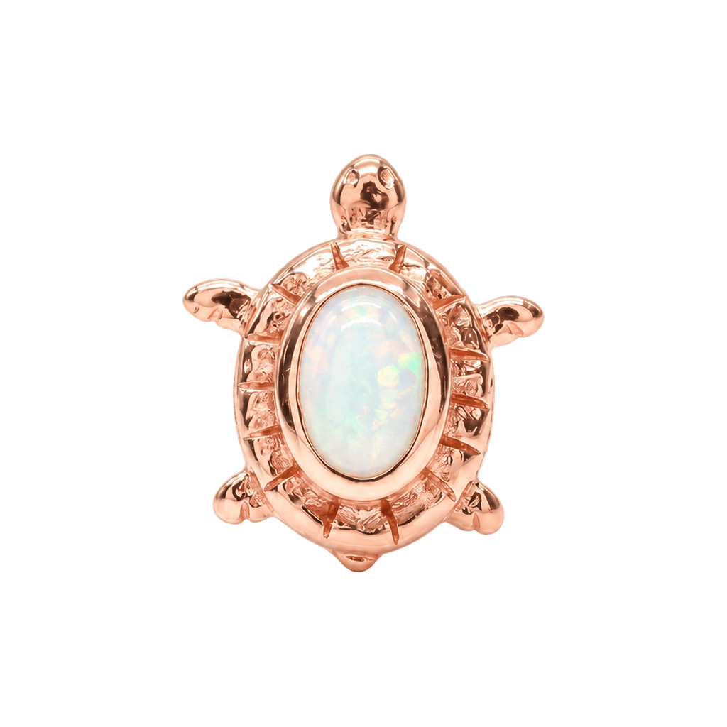 Turtle – 14K Gold Threadless/Threaded End