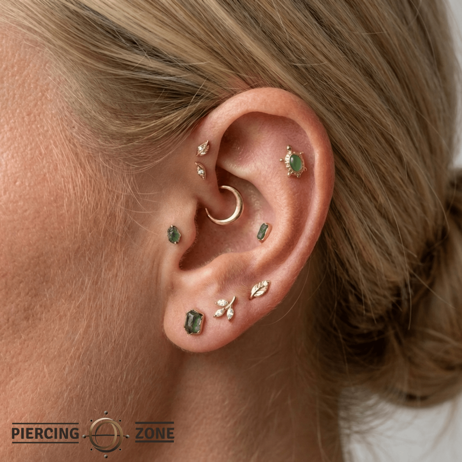 Turtle – 14K Gold Threadless/Threaded End - piercing - zone.com