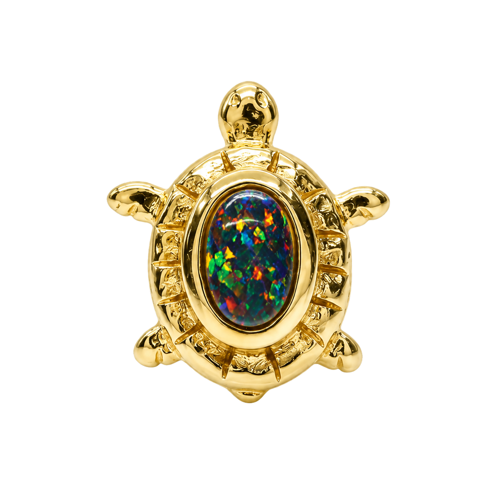 Turtle – 14K Gold Threadless/Threaded End - piercing-zone.com