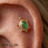 Turtle – 14K Gold Threadless/Threaded End - piercing - zone.com