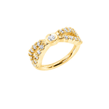 Tuxedo Seamless Ring – 14K Gold Precision-Set Gemline Design