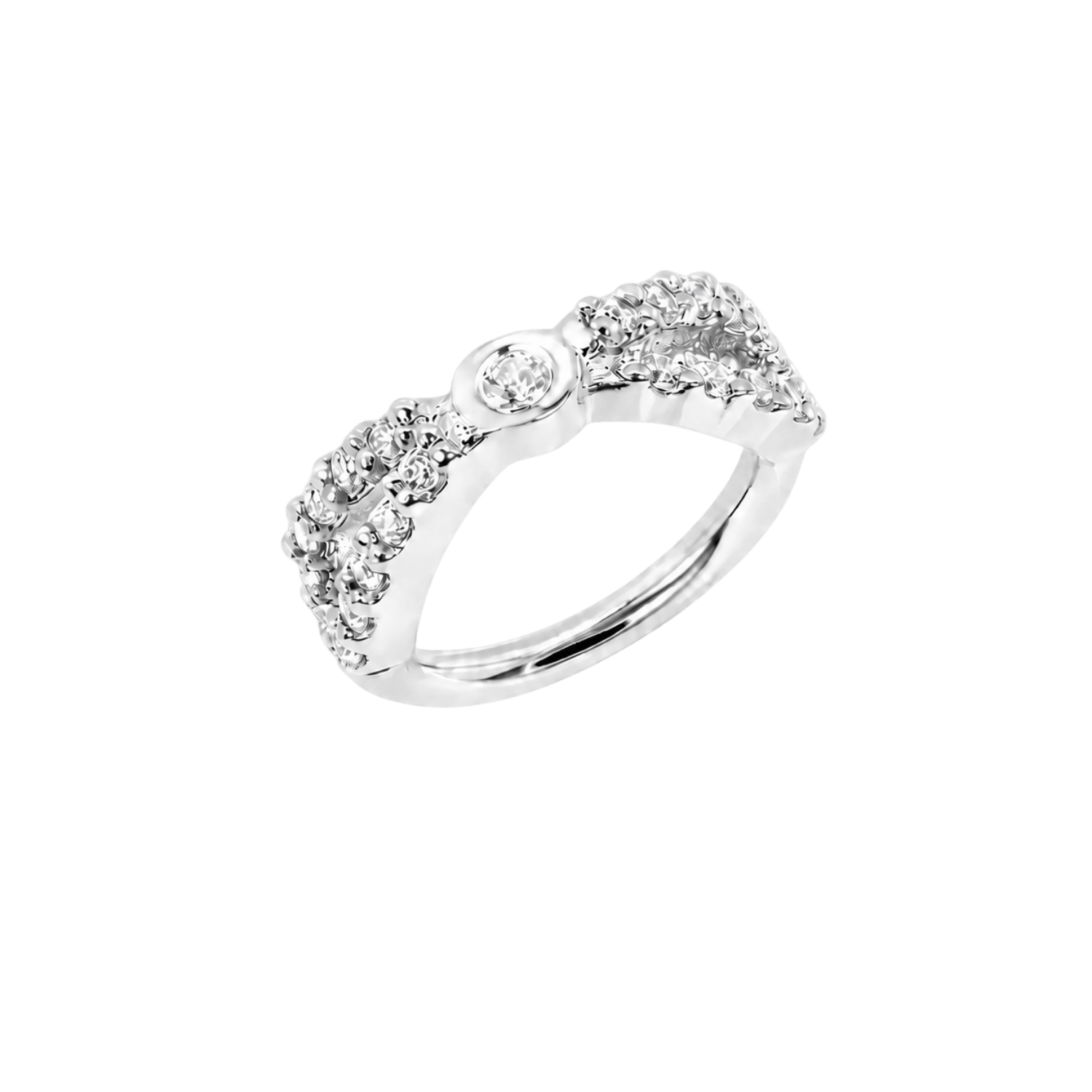 Tuxedo Seamless Ring – 14K Gold Precision-Set Gemline Design - piercing-zone.com