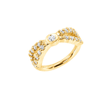 Tuxedo Seamless Ring – 14K Gold Precision-Set Gemline Design - piercing-zone.com