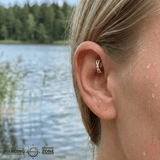 Tuxedo Seamless Ring – 14K Gold Precision - Set Gemline Design - piercing - zone.com