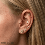 Twinkle Star – Celestial Spark – 14K Gold Threadless End - piercing - zone.com