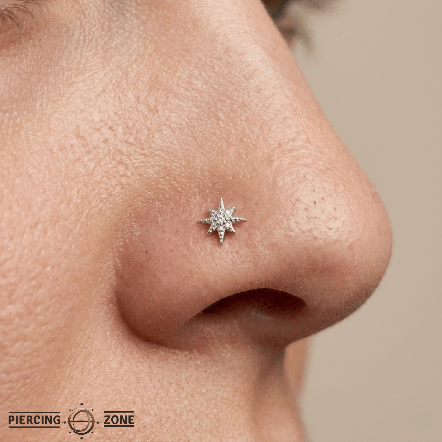Twinkle Star – Celestial Spark – 14K Gold Threadless End - piercing - zone.com