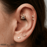 Twinkling Lights Clicker – 14K/18K Gold Gem Clicker Ring - piercing - zone.com