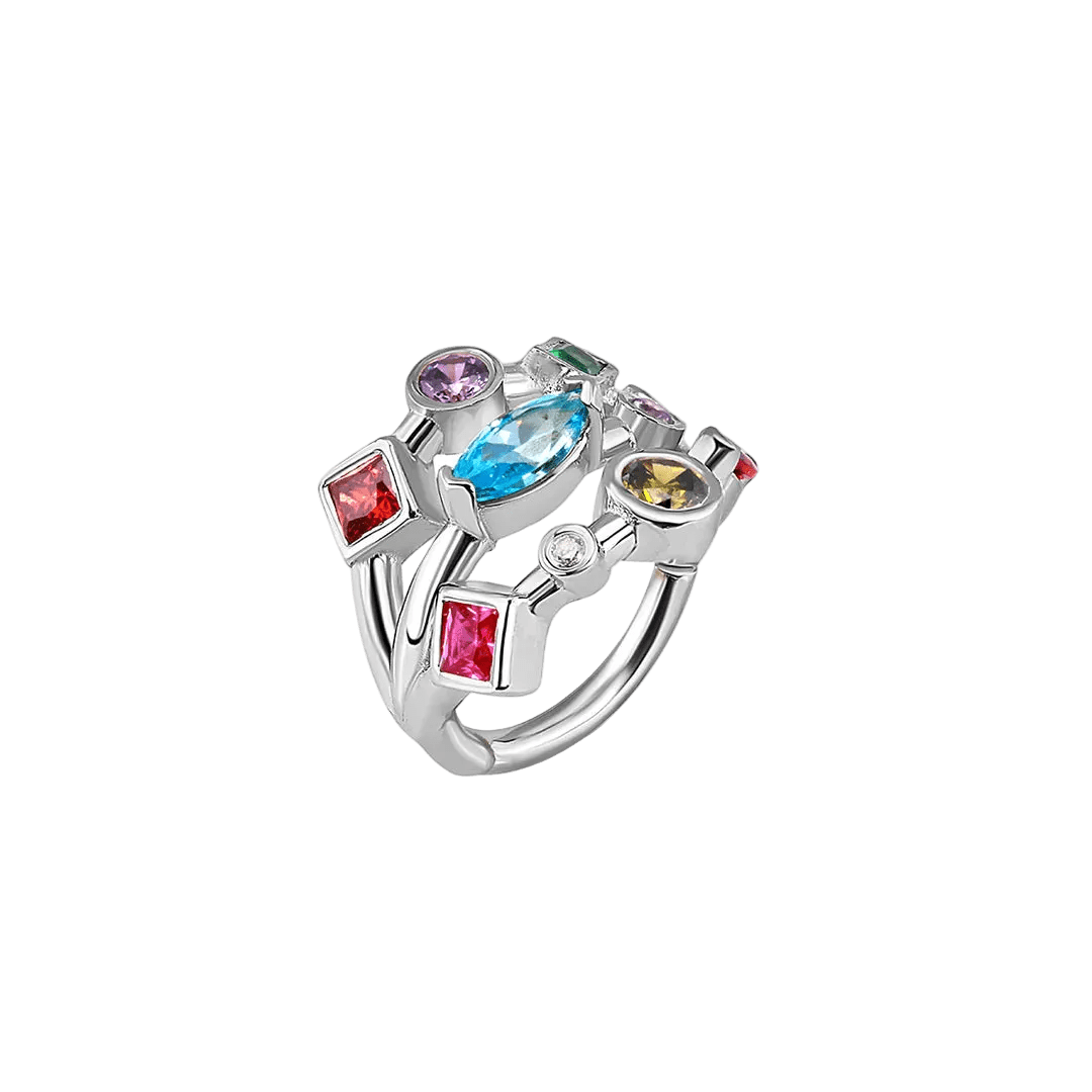 Twinkling Lights Clicker – 14K/18K Gold Gem Clicker Ring - piercing - zone.com