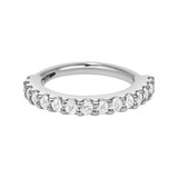 U - Setting Gemmed Clicker with 15 Gems – 14K & 18K Gold - piercing - zone.com