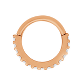 U - Setting Gemmed Clicker with 15 Gems – 14K & 18K Gold - piercing - zone.com