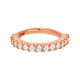 U - Setting Gemmed Clicker with 15 Gems – 14K & 18K Gold - piercing - zone.com