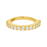 U - Setting Gemmed Clicker with 15 Gems – 14K & 18K Gold - piercing - zone.com