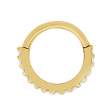 U - Setting Gemmed Clicker with 15 Gems – 14K & 18K Gold - piercing - zone.com
