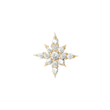 Ultra Lustre Pin Pave - 14K Gold Gem Threadless End - piercing - zone.com