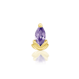 Uma – 14K Gold Gemstone Threadless End - piercing - zone.com