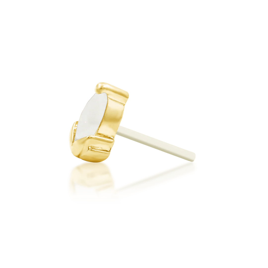 Uma – 14K Gold Gemstone Threadless End - piercing - zone.com