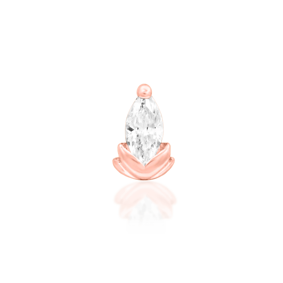Uma – 14K Gold Gemstone Threadless End - piercing - zone.com