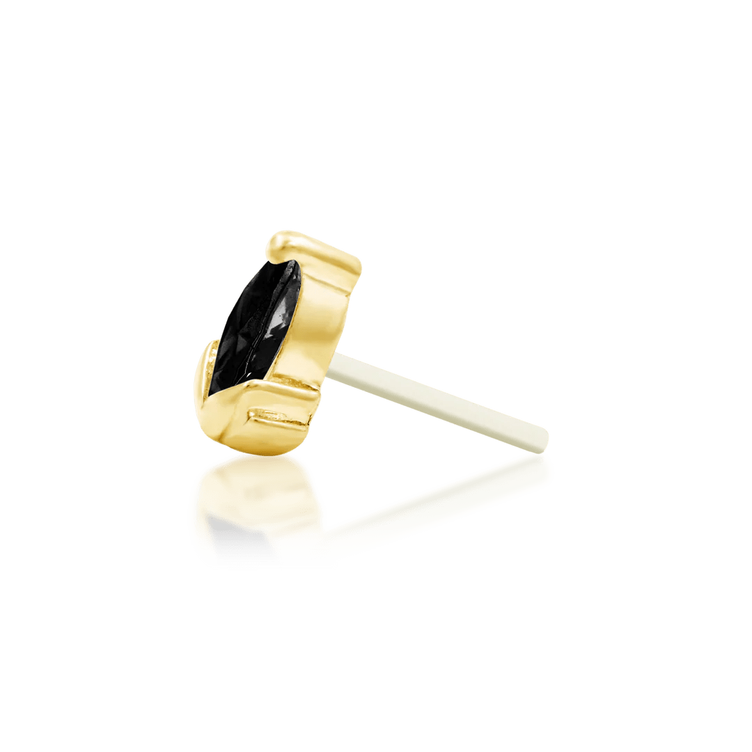 Uma – 14K Gold Gemstone Threadless End - piercing - zone.com