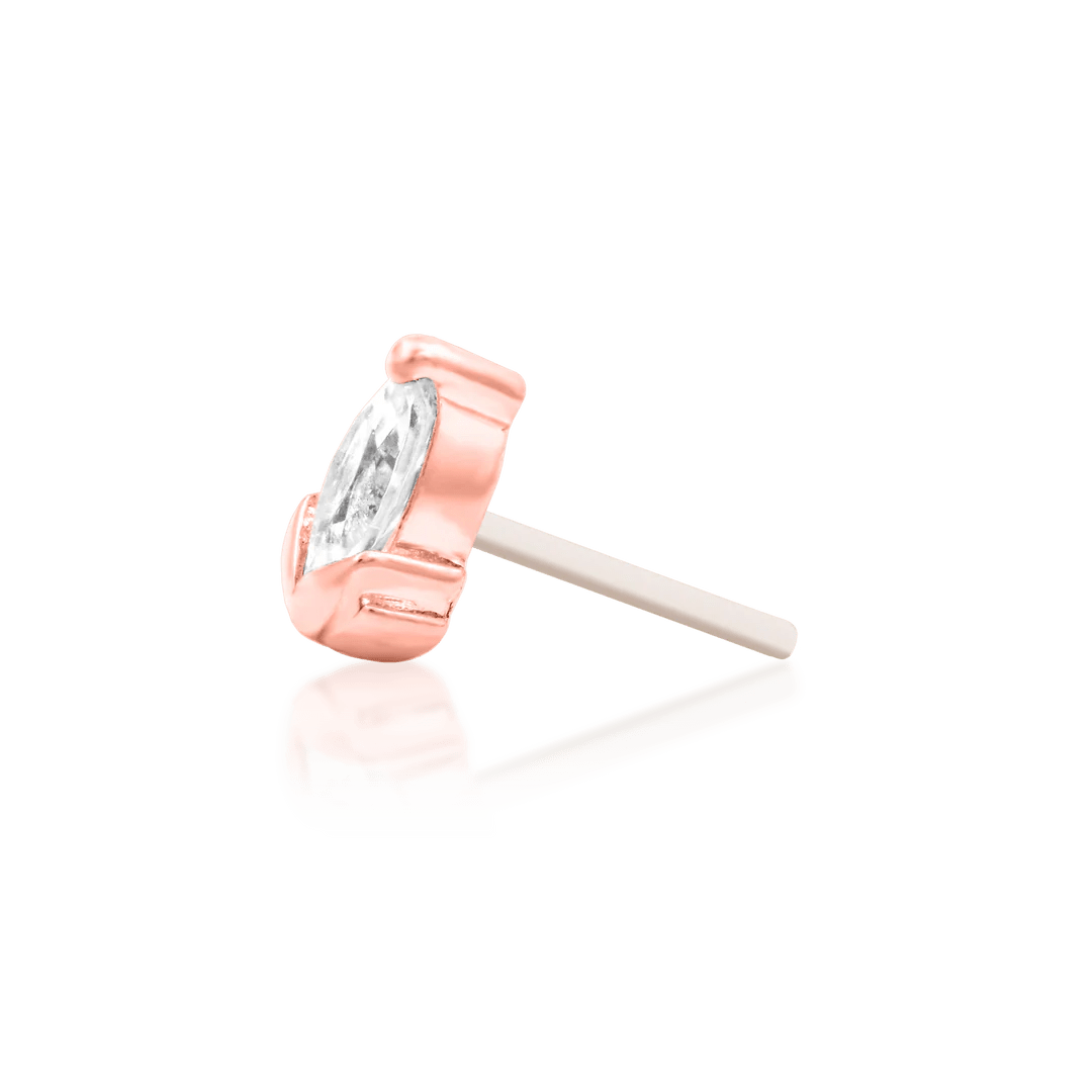 Uma – 14K Gold Gemstone Threadless End - piercing - zone.com