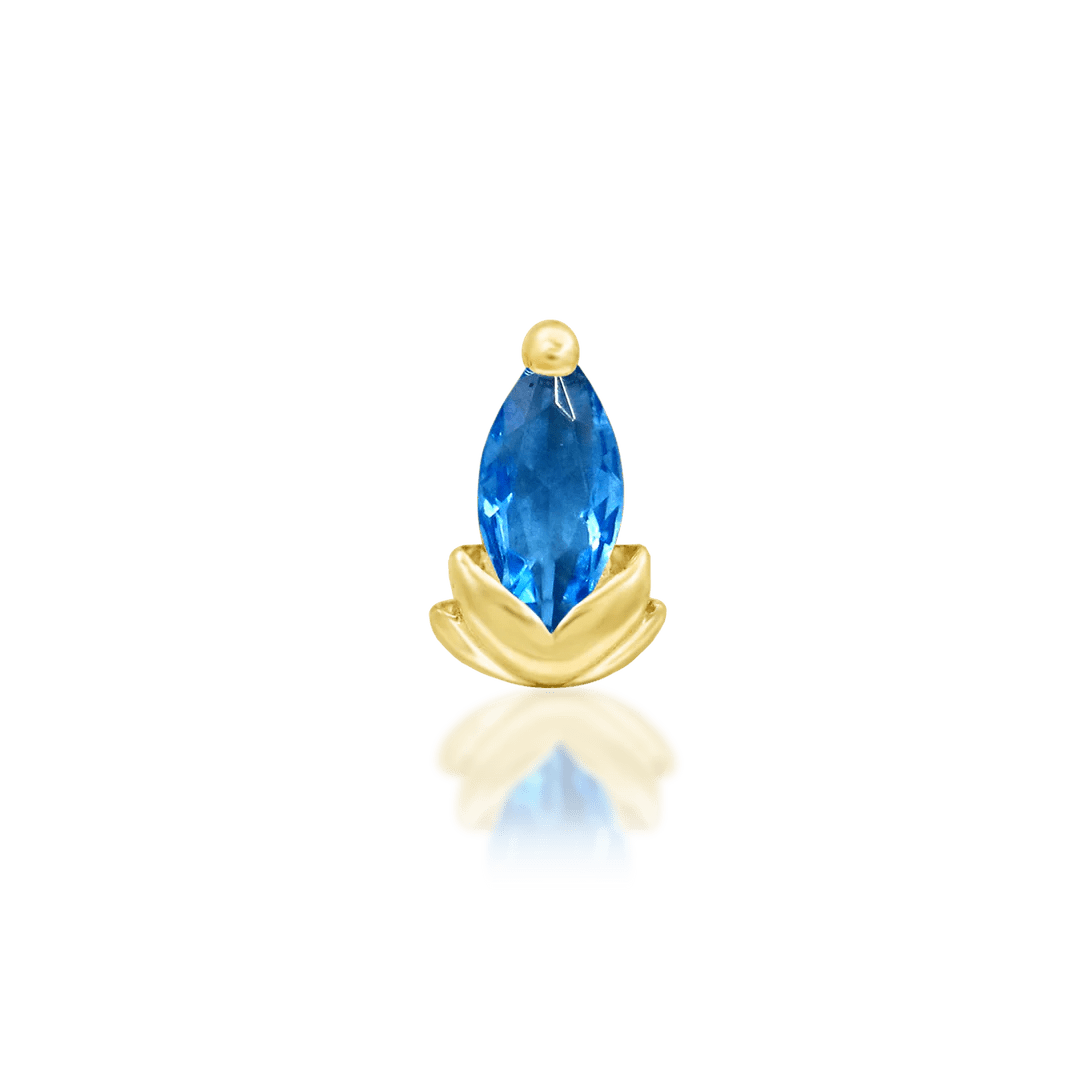Uma – 14K Gold Gemstone Threadless End - piercing - zone.com