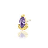 Uma – 14K Gold Gemstone Threadless End - piercing - zone.com