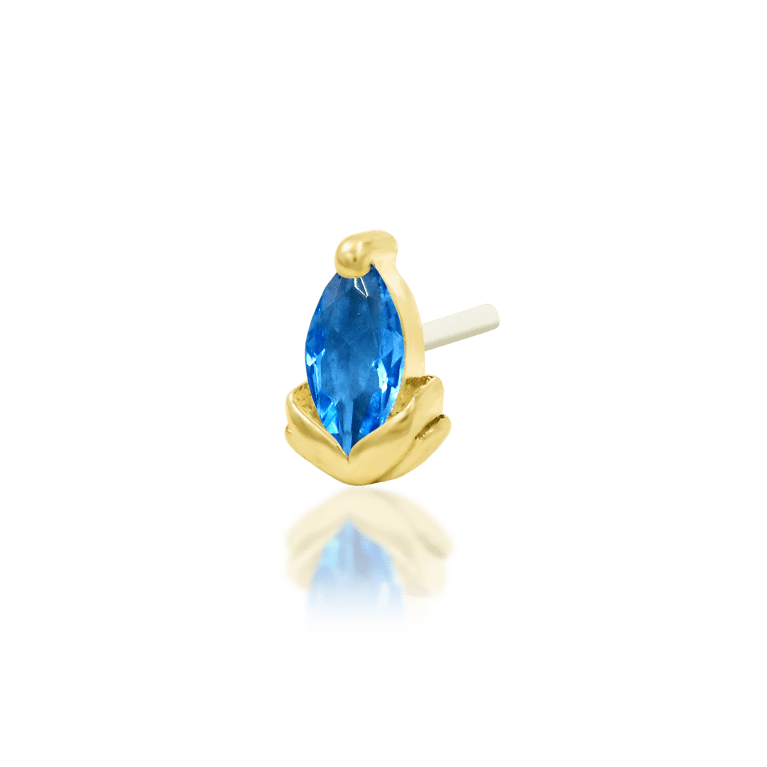 Uma – 14K Gold Gemstone Threadless End - piercing - zone.com